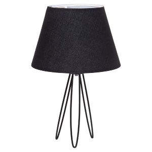 73527 ΕΠΙΤΡΑΠΕΖΙΟ ΦΩΤΙΣΤΙΚΟ LIVO HM4708.01 ΜΑΥΡΟ ΜΕ ΤΡΙΠΟΔΗ ΜΕΤΑΛΛΙΚΗ ΒΑΣΗ Φ22x36Υεκ.