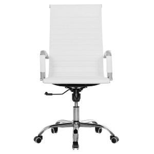 73542 ΚΑΡΕΚΛΑ ΓΡΑΦΕΙΟΥ BOSS ΔΙΕΥΘΥΝΤΟΥ HM1059.32 ΛΕΥΚΟ PU ΠΟΔΙ ΧΡΩΜΙΟΥ 53x57x109Υεκ.