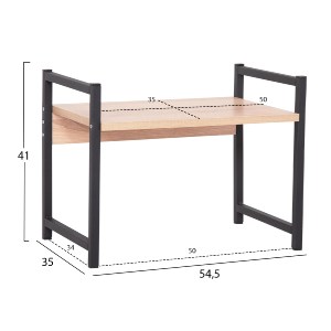 73552 ΡΑΦΙ ΠΑΓΚΟΥ ΚΟΥΖΙΝΑΣ BECKO HM18219.03 ΜΕΛΑΜΙΝΗ ΣΟΝΑΜΑ-ΜΑΥΡΟ ΜΕΤΑΛΛΟ 54.5x35x41Υεκ.