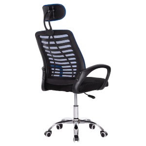 73565 ΚΑΡΕΚΛΑ ΓΡΑΦΕΙΟΥ TRAIL2 HM1193.36 ΜΠΛΕ & ΜΑΥΡΟ MESH-ΠΟΔΙ ΧΡΩΜΙΟΥ 61x61x116Yεκ.