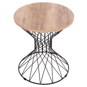 73594 ΒΟΗΘΗΤΙΚΟ ΤΡΑΠΕΖΙ ΣΑΛΟΝΙΟΥ KEON HM18038.03 MDF TOP ΣΕ ΣΟΝΑΜΑ-ΜΕΤΑΛΛΟ Φ45x50Υεκ.