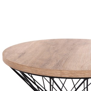 73594 ΒΟΗΘΗΤΙΚΟ ΤΡΑΠΕΖΙ ΣΑΛΟΝΙΟΥ KEON HM18038.03 MDF TOP ΣΕ ΣΟΝΑΜΑ-ΜΕΤΑΛΛΟ Φ45x50Υεκ.