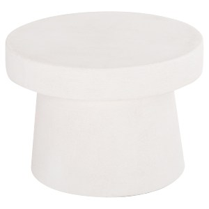 73619 ΤΡΑΠΕΖΙ ΣΑΛΟΝΙΟΥ ΣΤΡΟΓΓΥΛΟ ΣΕΙΡΑ SANTORINI HM18051 MDF ΣΕ ΥΠΟΛΕΥΚΟ ΧΡΩΜΑ Φ60x42,5Υεκ.