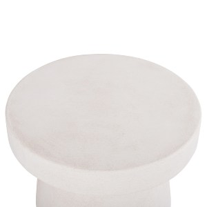 73619 ΤΡΑΠΕΖΙ ΣΑΛΟΝΙΟΥ ΣΤΡΟΓΓΥΛΟ ΣΕΙΡΑ SANTORINI HM18051 MDF ΣΕ ΥΠΟΛΕΥΚΟ ΧΡΩΜΑ Φ60x42,5Υεκ.