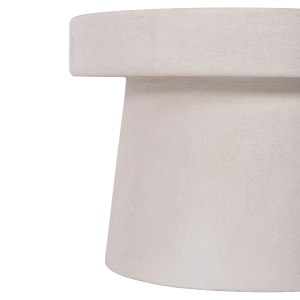73619 ΤΡΑΠΕΖΙ ΣΑΛΟΝΙΟΥ ΣΤΡΟΓΓΥΛΟ ΣΕΙΡΑ SANTORINI HM18051 MDF ΣΕ ΥΠΟΛΕΥΚΟ ΧΡΩΜΑ Φ60x42,5Υεκ.