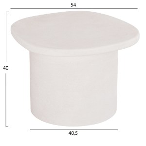 73625 ΤΡΑΠΕΖΙ ΣΑΛΟΝΙΟΥ ΟΒΑΛ ΣΕΙΡΑ SANTORINI HM18054 MDF ΣΕ ΥΠΟΛΕΥΚΟ ΧΡΩΜΑ 54x54,5x40Υεκ