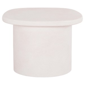 73625 ΤΡΑΠΕΖΙ ΣΑΛΟΝΙΟΥ ΟΒΑΛ ΣΕΙΡΑ SANTORINI HM18054 MDF ΣΕ ΥΠΟΛΕΥΚΟ ΧΡΩΜΑ 54x54,5x40Υεκ