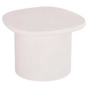 73625 ΤΡΑΠΕΖΙ ΣΑΛΟΝΙΟΥ ΟΒΑΛ ΣΕΙΡΑ SANTORINI HM18054 MDF ΣΕ ΥΠΟΛΕΥΚΟ ΧΡΩΜΑ 54x54,5x40Υεκ