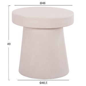73631 ΤΡΑΠΕΖΙ ΣΑΛΟΝΙΟΥ ΣΤΡΟΓΓΥΛΟ ΣΕΙΡΑ SANTORINI HM18052 MDF ΣΕ ΥΠΟΛΕΥΚΟ ΧΡΩΜΑ Φ48x49Υεκ.