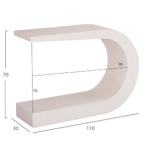 73658 ΚΟΝΣΟΛΑ ΣΕΙΡΑ SANTORINI HM18049 MDF ΣΕ ΥΠΟΛΕΥΚΟ ΧΡΩΜΑ 110x30x70Υεκ.