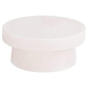 73659 ΤΡΑΠΕΖΙ ΣΑΛΟΝΙΟΥ ΣΤΡΟΓΓΥΛΟ ΣΕΙΡΑ SANTORINI HM18050 MDF ΣΕ ΥΠΟΛΕΥΚΟ ΧΡΩΜΑ Φ80x35Υεκ.
