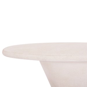 73660 ΤΡΑΠΕΖΙ ΤΡΑΠΕΖΑΡΙΑΣ ΣΤΡΟΓΓΥΛΟ ΣΕΙΡΑ SANTORINI HM18055 MDF ΥΠΟΛΕΥΚΟ ΧΡΩΜΑ Φ77x76Υεκ.