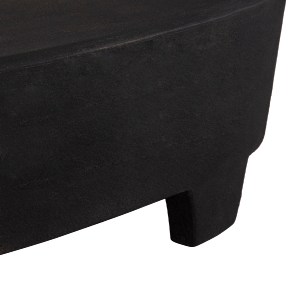 73665 ΤΡΑΠΕΖΙ ΣΑΛΟΝΙΟΥ ΟΒΑΛ ΣΕΙΡΑ SANTORINI HM18066 MDF ΣΕ ΜΑΥΡΟ ΧΡΩΜΑ 100x60x33Υεκ.