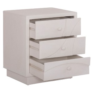 73670 ΚΟΜΟΔΙΝΟ ΣΕΙΡΑ SANTORINI HM18047 MDF ΣΕ ΥΠΟΛΕΥΚΟ ΧΡΩΜΑ-3 ΣΥΡΤΑΡIA 48x38x55,5Υεκ.