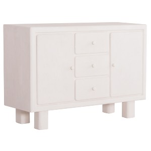 73671 ΜΠΟΥΦΕΣ ΣΕΙΡΑ SANTORINI HM18048 MDF ΣΕ ΥΠΟΛΕΥΚΟ ΧΡΩΜΑ-3 ΣΥΡΤΑΡΙΑ & 2 ΠΟΡΤΕΣ 120x38x80Υεκ.