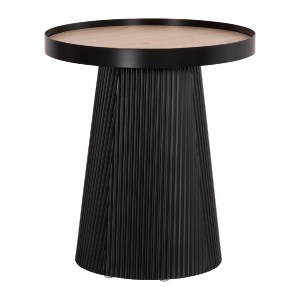 73689 ΤΡΑΠΕΖΑΚΙ ΒΟΗΘΗΤΙΚΟ DENTON HM18023.01 MDF TOP ΦΥΣΙΚΟ ΞΥΛΟΥ-ΒΑΣΗ ΜΑΥΡΗ Φ45x51,5Υεκ.