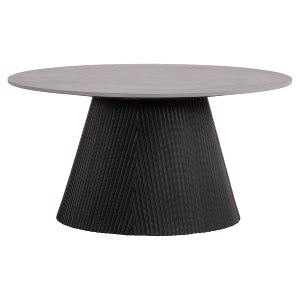 73690 ΤΡΑΠΕΖΙ ΣΑΛΟΝΙΟΥ DUNCAN HM18022.01 ΚΕΡΑΜΙΚΟ TOP-MDF ΒΑΣΗ-ΜΑΥΡΟ Φ80x41Υεκ.