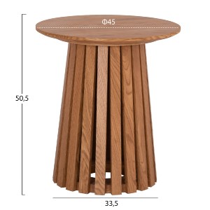 73697 ΤΡΑΠΕΖΑΚΙ ΒΟΗΘΗΤΙΚΟ TALBERT HM18025 MDF ΣΕ ΦΥΣΙΚΟ ΞΥΛΟΥ Φ45x50,5Υεκ.