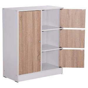 73731 ΝΤΟΥΛΑΠΙ ΜΕ 4 ΑΠΟΘ.ΧΩΡΟΥΣ MATIN HM2479.01 SONAMA OAK-ΛΕΥΚΗ ΜΕΛΑΜΙΝΗ 80x39,5x99,5Υεκ