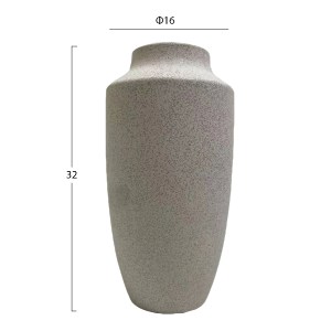 73754 ΕΠΙΤΡΑΠΕΖΙΟ ΚΕΡΑΜΙΚΟ ΔΙΑΚΟΣΜΗΤΙΚΟ ΒΑΖΟ GALAD HM4588.01 ΕΚΡΟΥ ΚΡΥΣΤΑΛΛΙΚΟ Φ16x32Υεκ