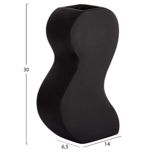 73774 ΕΠΙΤΡΑΠΕΖΙΟ ΚΕΡΑΜΙΚΟ ΔΙΑΚΟΣΜΗΤΙΚΟ ΣΕΙΡΑ SEBOR HM4590.02 MATTE BLACK 13x6x22Υεκ