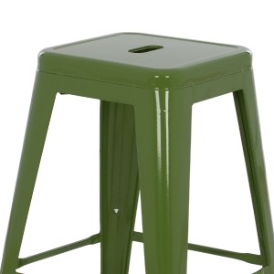 73783 ΣΚΑΜΠΟ ΜΕΣΑΙΟΥ ΥΨΟΥΣ ΜΕΤΑΛΛΙΚΟ MELITA HM8573.53 ΣΕ LIGHT OLIVE GREEN 43x43x67Υεκ.