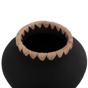 73961 ΔΙΑΚΟΣΜΗΤΙΚΟ ΒΑΖΟ RENTON(L) HM4370 ΤΕΡΑΚΟΤΑ ΜΑΥΡH-ΠΛΕΞΗ ΨΑΘΑΣ ΣΤΟ ΣΤΟΜΙΟ Φ32x26,5Υεκ.