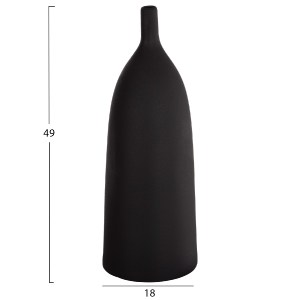 73983 ΕΠΙΤΡΑΠΕΖΙΟ ΚΕΡΑΜΙΚΟ ΔΙΑΚΟΣΜΗΤΙΚΟ GALAD HM4633.02 ΜΑΥΡΟ ΜΑΤ Φ18x49Υ εκ.