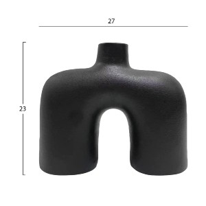 73984 ΕΠΙΤΡΑΠΕΖΙΟ ΚΕΡΑΜΙΚΟ ΔΙΑΚΟΣΜΗΤΙΚΟ ISIL HM4600.02 ΜΑΥΡΟ ΜΑΤ 27x9x23Υεκ