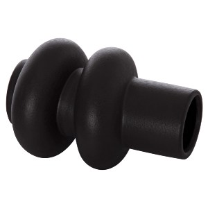 74018 ΕΠΙΤΡΑΠΕΖΙΟ ΚΕΡΑΜΙΚΟ ΔΙΑΚΟΣΜΗΤΙΚΟ ROOK HM4627.02 ΜΑΥΡΟ ΜΑΤ Φ16x25,5Υεκ