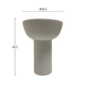 74025 ΕΠΙΤΡΑΠΕΖΙΟ ΚΕΡΑΜΙΚΟ ΔΙΑΚΟΣΜΗΤΙΚΟ ELENDIL HM4603.01 ΥΠΟΛΕΥΚΟ ΚΡΥΣΤΑΛΛΙΚΟ Φ20,5x26,5Υεκ