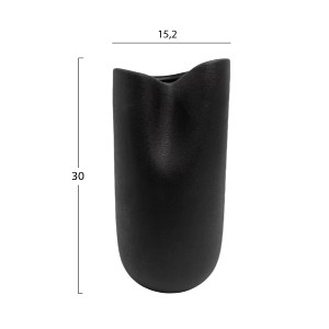 74034 ΕΠΙΤΡΑΠΕΖΙΟ ΚΕΡΑΜΙΚΟ ΔΙΑΚΟΣΜΗΤΙΚΟ GLAΖΕ HM4607.02 ΜΑΥΡΟ ΜΑΤ 15,2x15x30Υεκ