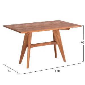 74049 ΤΡΑΠΕΖΙ ΟΡΘΟΓΩΝΙΟ LEO HM6137 ΜΑΣΙΦ ΞΥΛΟ ΤΕΑΚ 130x80x76Υεκ.