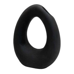 74060 ΕΠΙΤΡΑΠΕΖΙΟ ΚΕΡΑΜΙΚΟ ΔΙΑΚΟΣΜΗΤΙΚΟ ELLIPTO HM4644.02 ΜΑΥΡΟ ΜΑΤ 16,5x9x20,3Υεκ