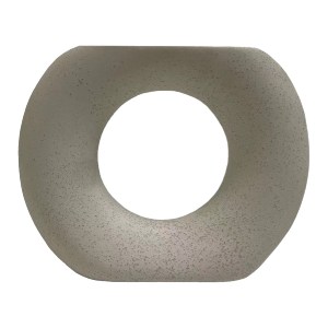 74061 ΕΠΙΤΡΑΠΕΖΙΟ ΚΕΡΑΜΙΚΟ ΔΙΑΚΟΣΜΗΤΙΚΟ ELLIPTO HM4646.01 ΥΠΟΛΕΥΚΟ ΚΡΥΣΤΑΛΛΙΚΟ 18x6,5x14Υεκ