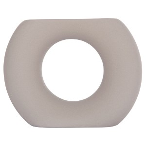 74063 ΕΠΙΤΡΑΠΕΖΙΟ ΚΕΡΑΜΙΚΟ ΔΙΑΚΟΣΜΗΤΙΚΟ ELLIPTO HM4646.03 ΓΚΡΙ ΜΑΤ 18x6,5x14Υεκ