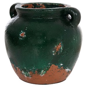 74087 ΔΙΑΚΟΣΜΗΤΙΚΟ ΒΑΖΟ HM4380 ΤΕΡΑΚΟΤΑ ΣΕ ANTIQUE ΠΡΑΣΙΝΗ ΑΠΟΧΡΩΣΗ Φ24Χ23Yεκ.