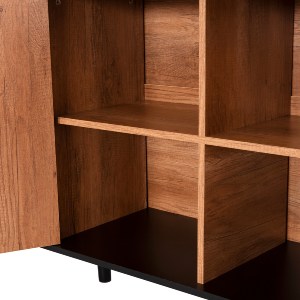 74117 ΜΠΟΥΦΕΣ ΜΕΛΑΜΙΝΗΣ KRUDEN HM9446.11 ΜΑΥΡΟ-ΦΥΣΙΚΟ 180x40x78.6Υεκ.