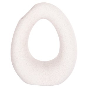 74130 ΕΠΙΤΡΑΠΕΖΙΟ ΚΕΡΑΜΙΚΟ ΔΙΑΚΟΣΜΗΤΙΚΟ ELLIPTO HM4644.01 ΥΠΟΛΕΥΚΟ ΚΡΥΣΤΑΛΛΙΚΟ 16,5x9x20Υεκ