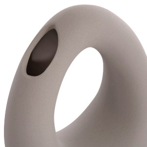 74131 ΕΠΙΤΡΑΠΕΖΙΟ ΚΕΡΑΜΙΚΟ ΔΙΑΚΟΣΜΗΤΙΚΟ ELLIPTO HM4644.03 ΓΚΡΙ ΜΑΤ 16,5x9x20Υεκ