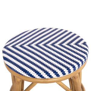 74143 ΣΚΑΜΠΟ ΑΛΟΥΜΙΝΙΟΥ CHINO HM6285.05 BAMBOO LOOK-TEXTILENE ΛΕΥΚΟ-ΜΠΛΕ Φ36x46Υεκ.