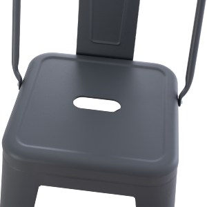 74163 ΣΚΑΜΠΟ ΜΠΑΡ ΜΕΣΑΙΟΥ ΥΨΟΥΣ ΜΕΤΑΛΛΙΚΟ MELITA-PRO HM8574.50 ΓΚΡΙ 43x43x88Υεκ.
