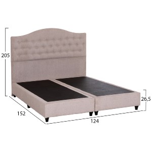 74186 ΚΡΕΒΑΤΙ MALENA HM638.22 ΜΠΕΖ ΥΦΑΣΜΑ Τ. NUBUCK ΓΙΑ ΣΤΡΩΜΑ 150x200εκ.