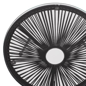 74188 ΣΕΤ ΕΞΩΤΕΡΙΚΟΥ ΧΩΡΟΥ 3ΤΜΧ ACAPULCO HM21101 TWISTED WICKER-ΜΕΤΑΛΛΟ ΣΕ ΜΑΥΡΟ