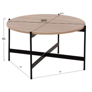 74194 ΣΕΤ 2ΤΜΧ ΤΡΑΠΕΖΙΑ ΣΑΛΟΝΙΟΥ RONDA HM21089.02 MDF ΣΟΝΑΜΑ Φ80εκ & Φ50εκ