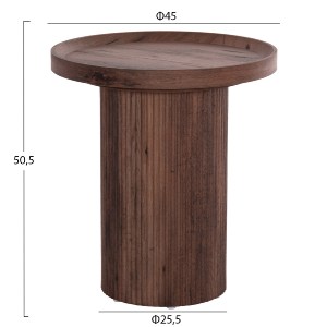74200 ΣΕΤ 2ΤΜΧ ΤΡΑΠΕΖΙΑ ΣΑΛΟΝΙΟΥ MARGON HM21084 MDF ΣΚΟΥΡΟ ΚΑΦΕ Φ80εκ & Φ45εκ