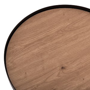 74203 ΣΕΤ 2ΤΜΧ ΤΡΑΠΕΖΙΑ ΣΑΛΟΝΙΟΥ DUNCAN HM21081 MDF ΚΑΙ ΚΕΡΑΜΙΚΟ TOP Φ80εκ & Φ45εκ