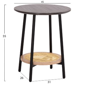 74207 ΣΕΤ 2ΤΜΧ ΤΡΑΠΕΖΙΑ ΣΑΛΟΝΙΟΥ SEWELL HM21087 MDF-ΜΕΤΑΛΛΟ-ΣΥΝΘΕΤΙΚΟ RATTAN Φ80εκ & Φ45εκ