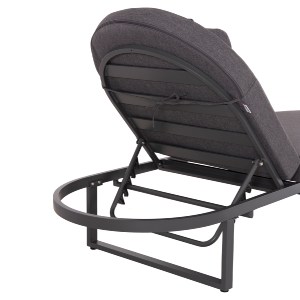 74208 ΕΠΑΓΓΕΛΜATIKH ΞΑΠΛΩΣΤΡΑ MALLOW HM10715.03 ΣΚΟΥΡΟ ΓΚΡΙ ΑΛΟΥΜΙΝΙΟ & ΜΑΞΙΛΑΡΙ 198x71x103Υεκ