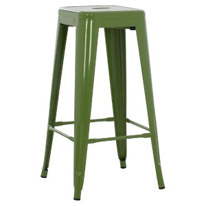 74233 ΣΚΑΜΠΟ ΜΠΑΡ ΜΕΤΑΛΛΙΚΟ MELITA-PRO HM8642.53 ΣΕ LIGHT OLIVE GREEN 43x43x78Υεκ.